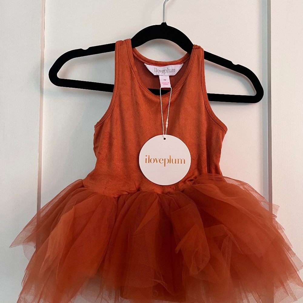 Tutu Dress - Rusty Orange - 1Y